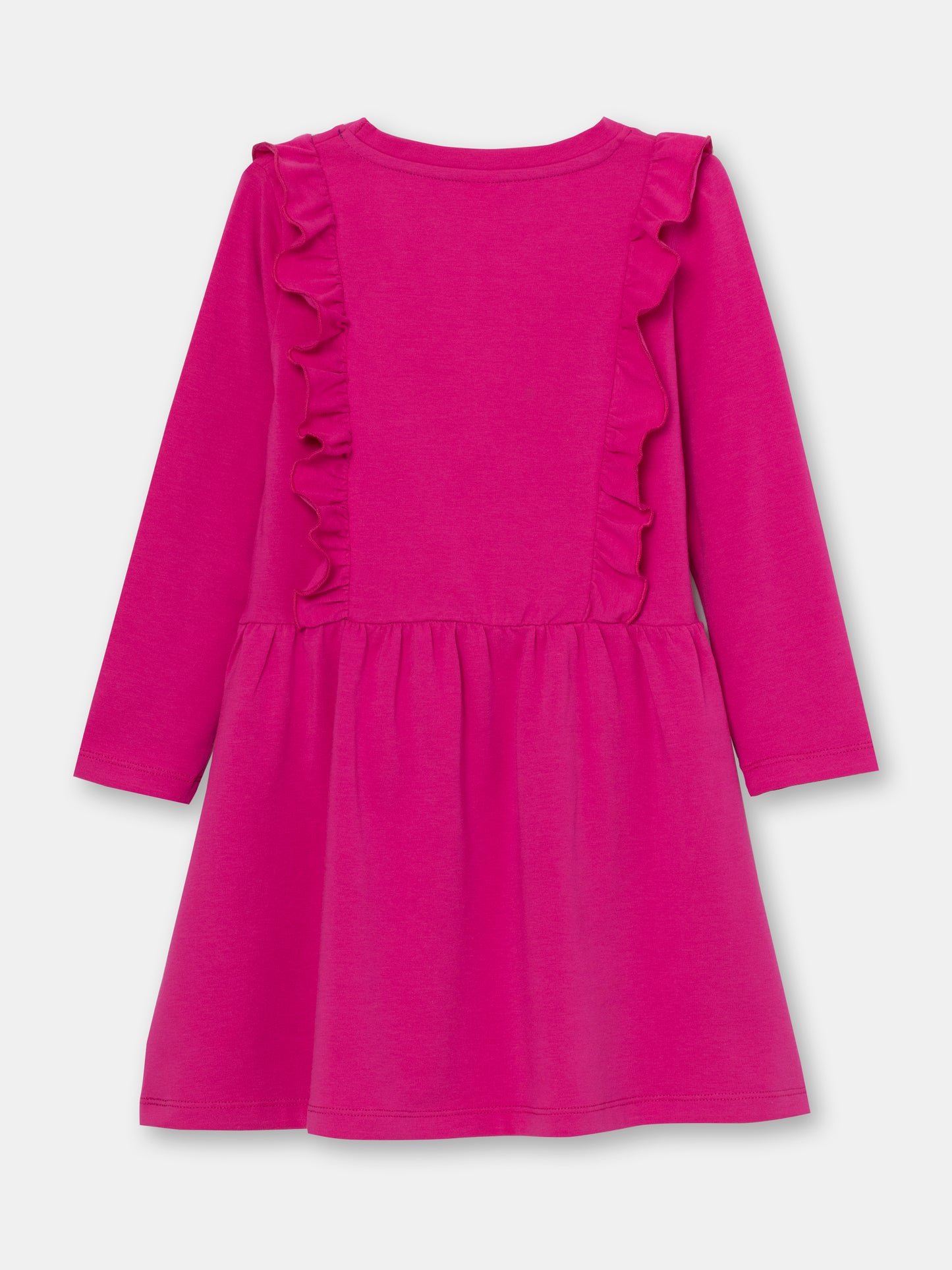 CWKG 62813-46-282 - Cherubino girls raspberry dress with flower print - back