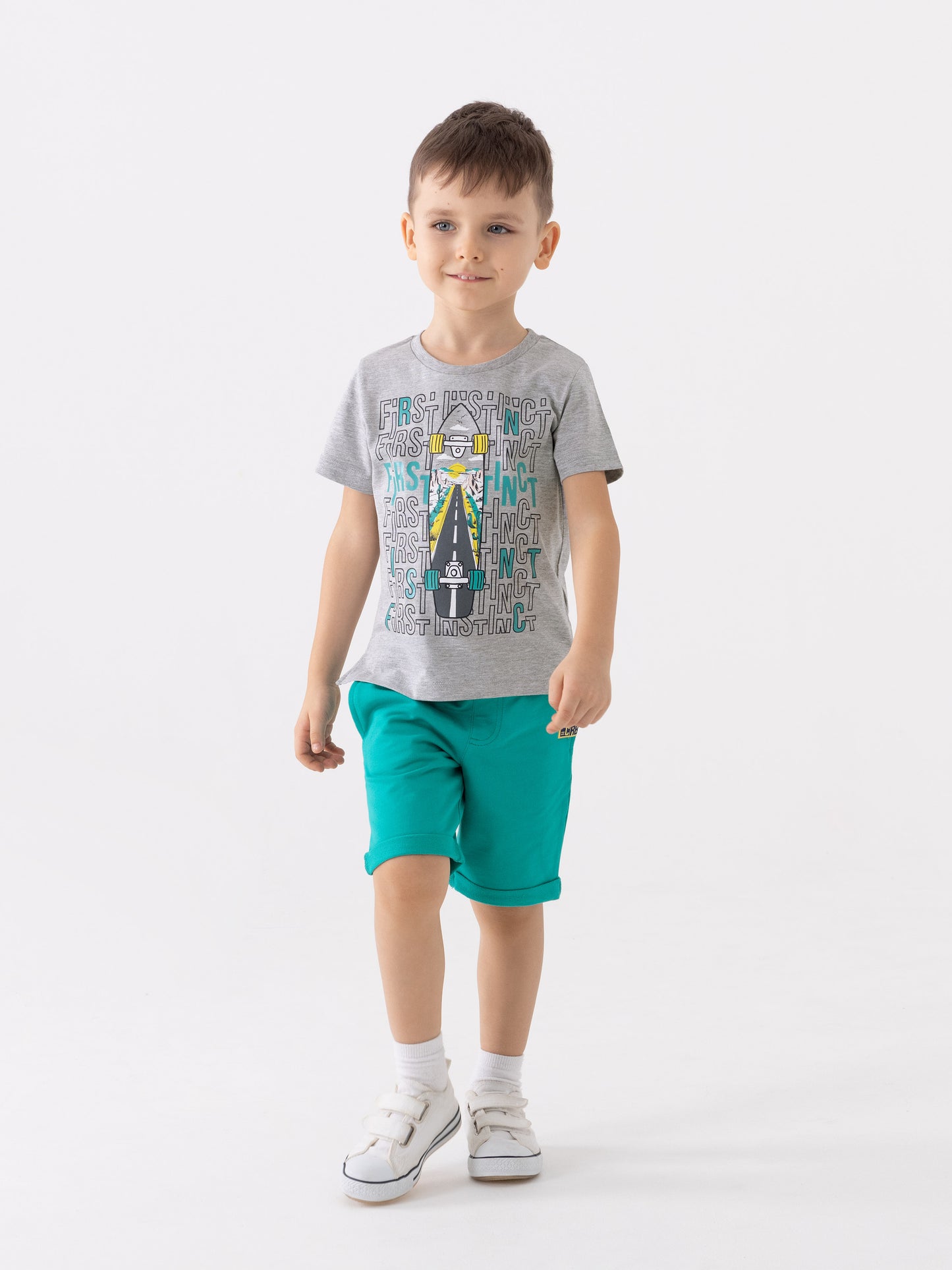 Solid Shorts with CRB Patch - Green