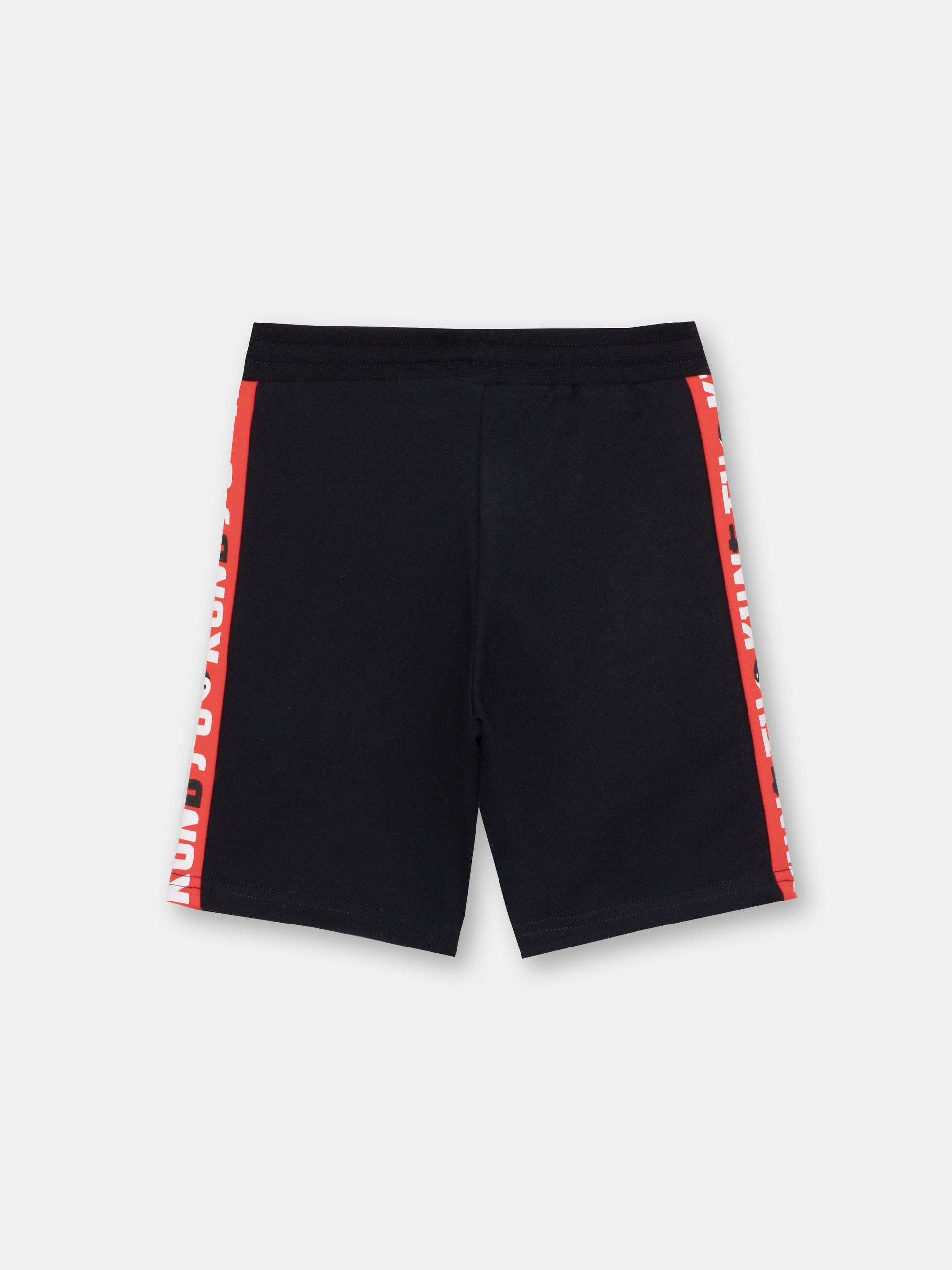 CWKB 70074-22-283 - Cherubino boys black shorts with kung fu print - back