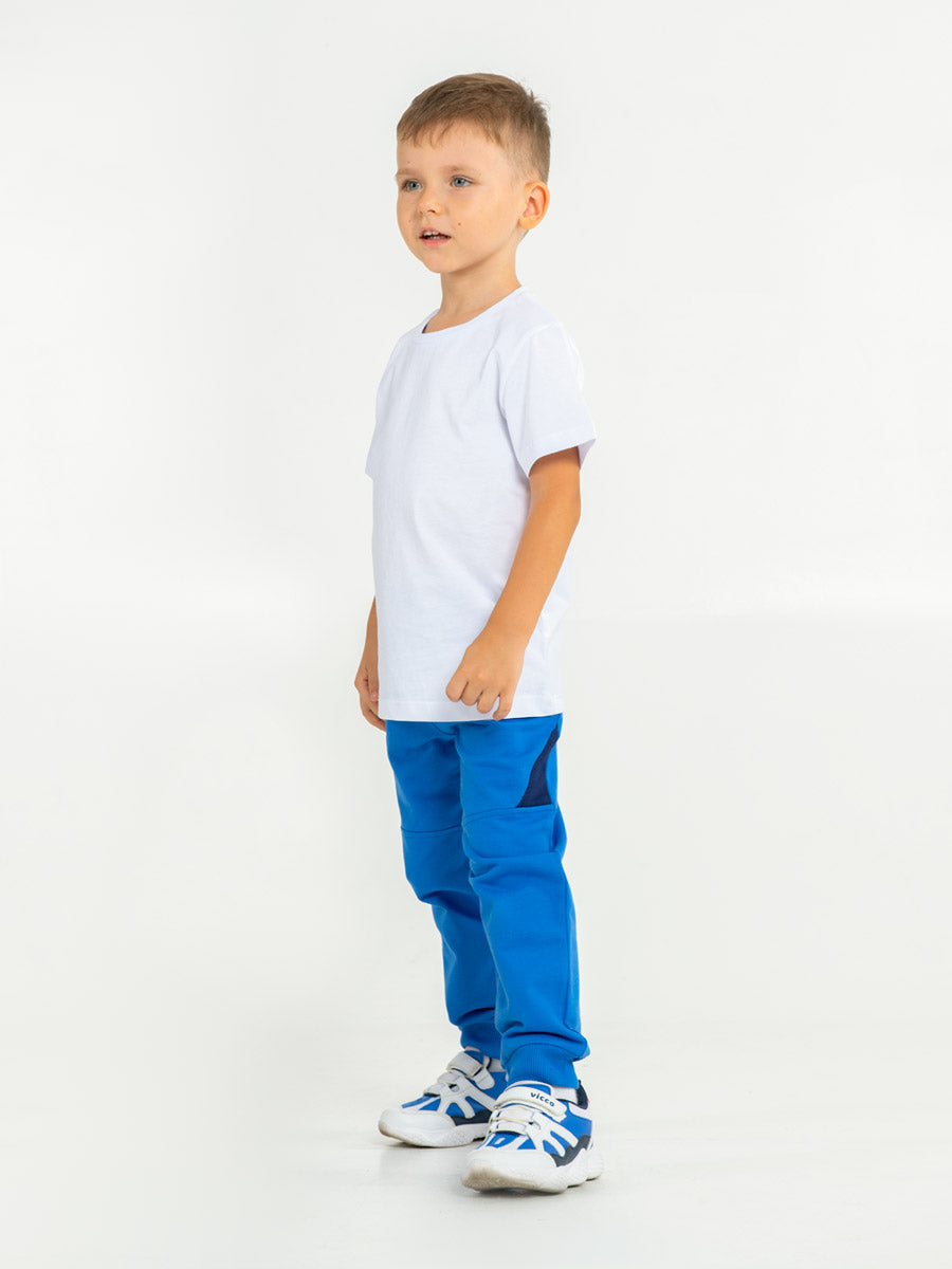 CWKB 70104-42-287 - Cherubino boys blue french terry pants - model2