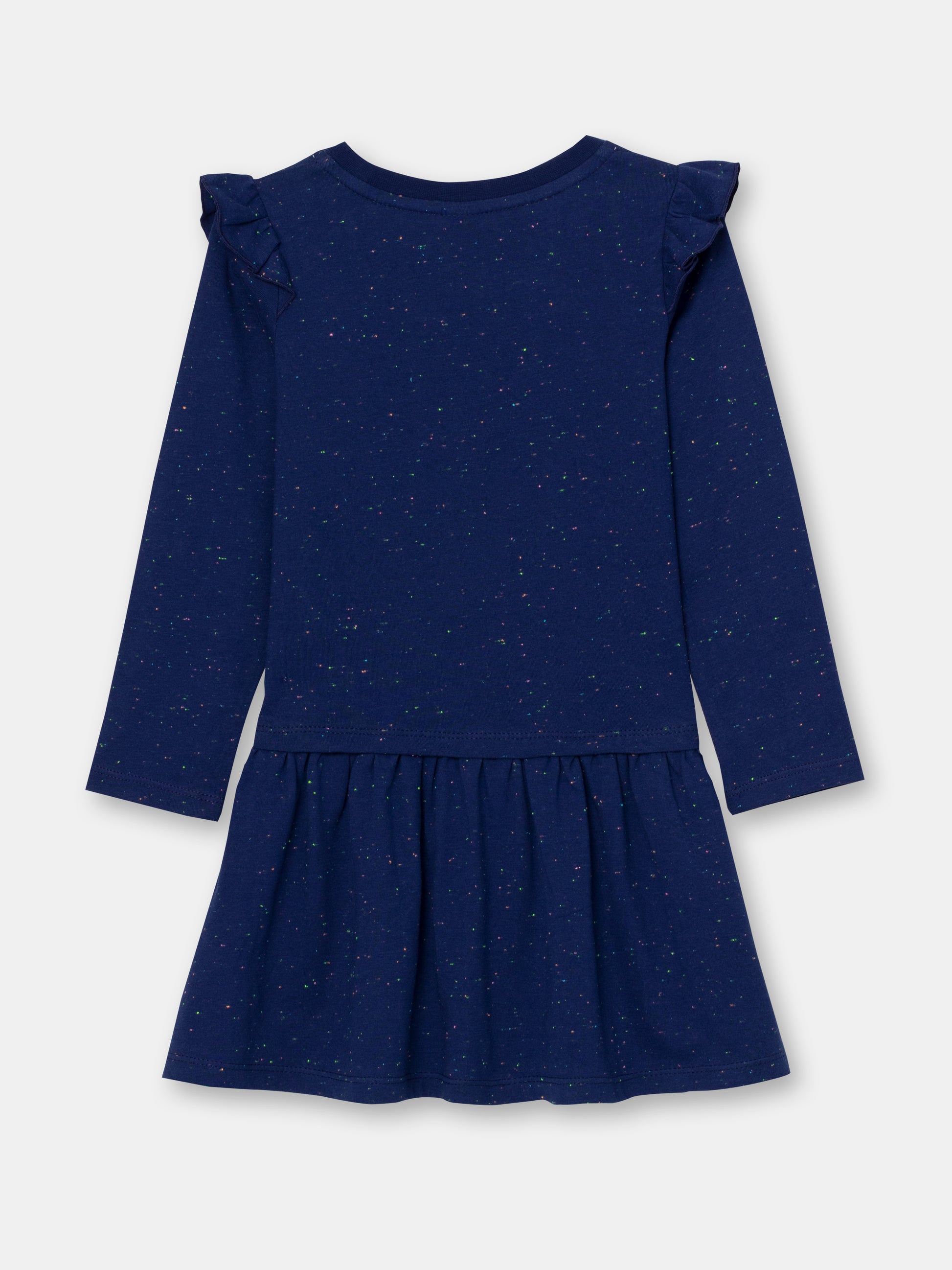 CWKG 62851-41-286 - Cherubino girls dark blue dress with born to rule print - back