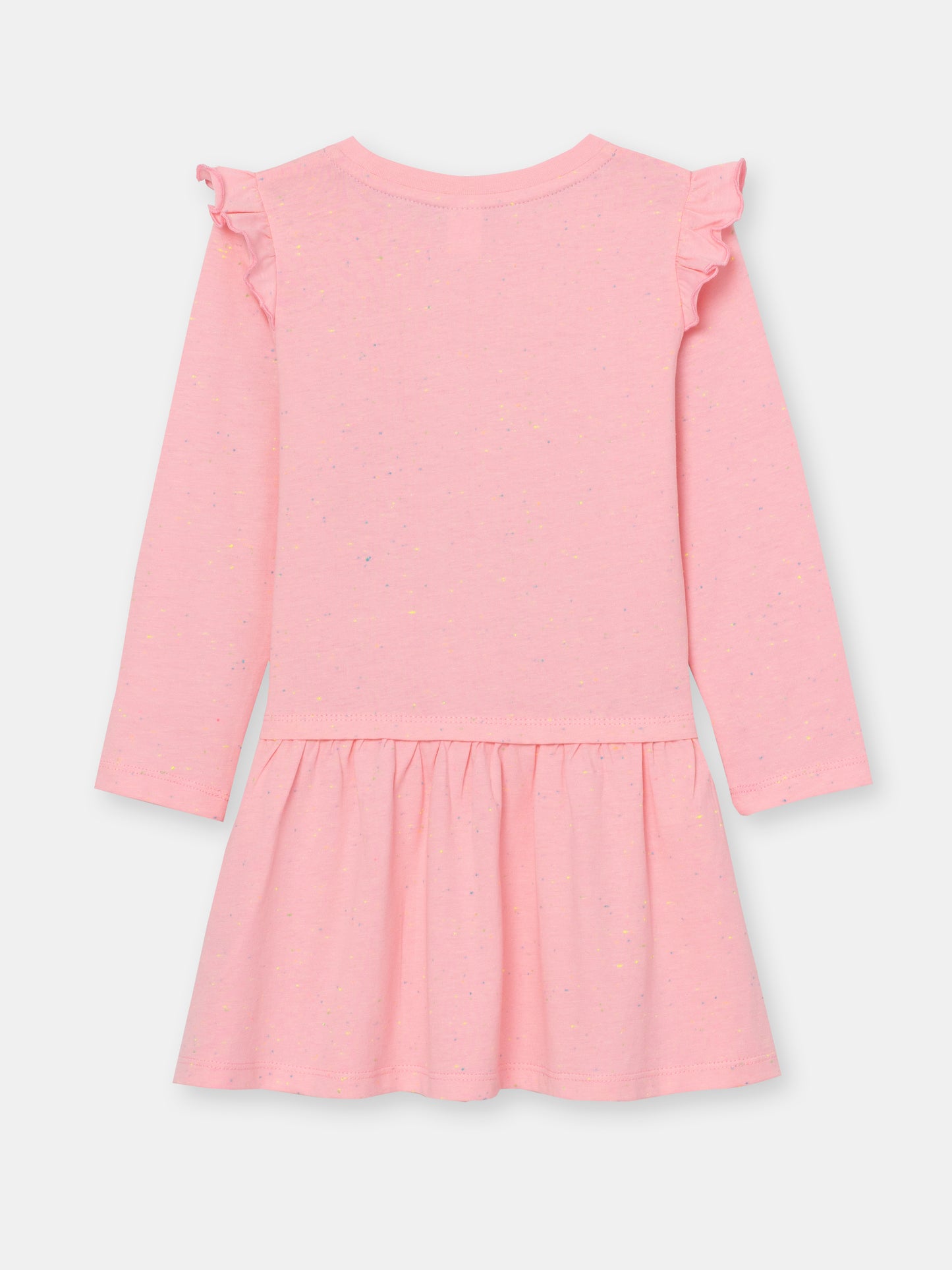 CWKG 62851-27-286 - Cherubino girls cotton candy pink dress with born to rule print - back