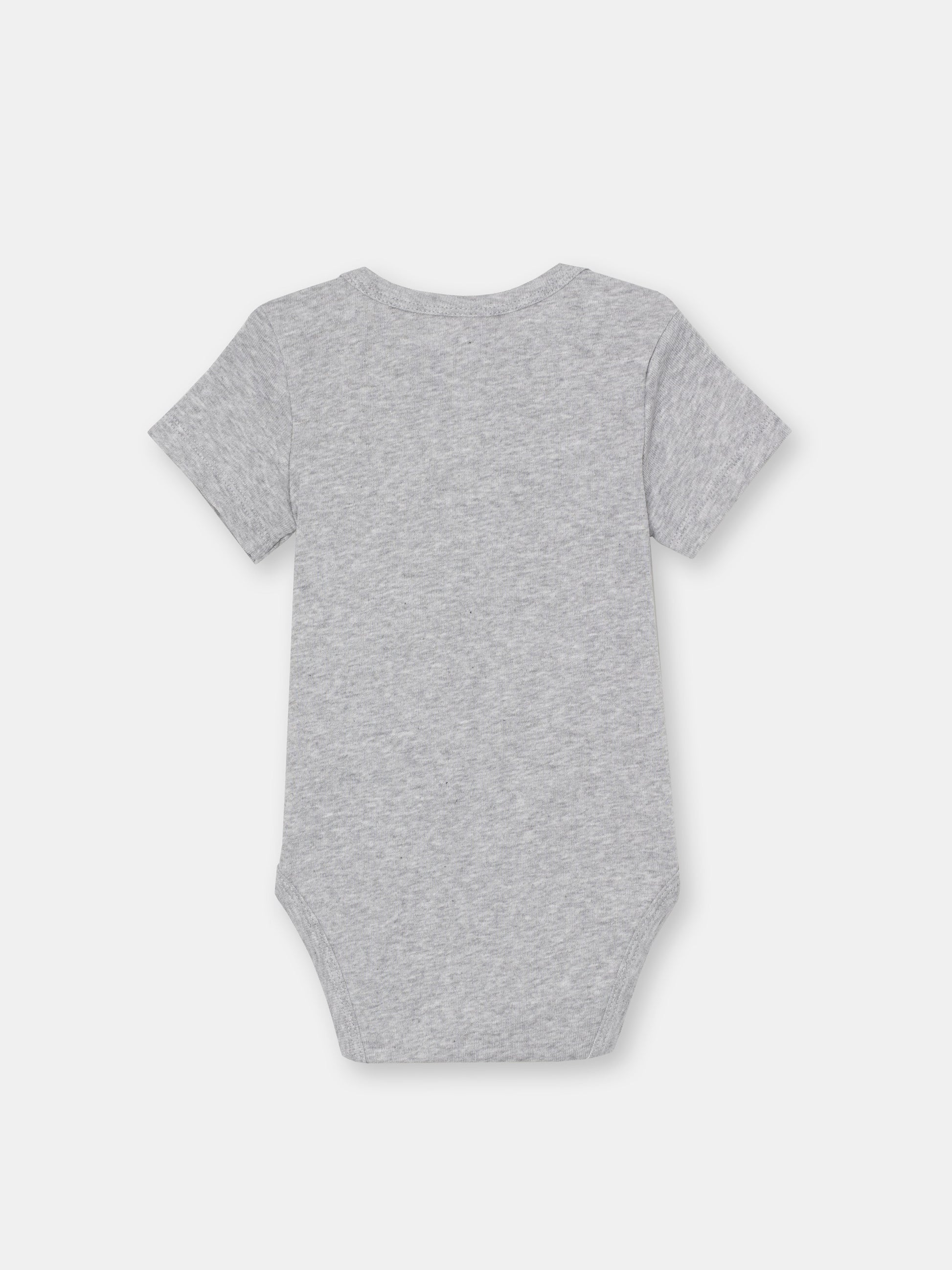 CWNB 40026-11-289 - Cherubino newborn baby boys light grey melange bodysuit with sea friends print - back