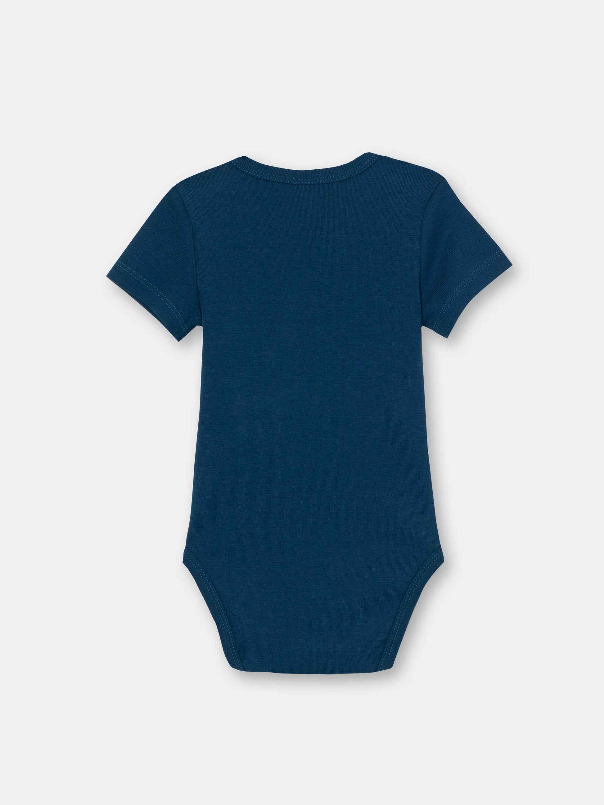 CWNB 40026-41-289 - Cherubino newborn baby boys dark blue bodysuit with sea friends print - back