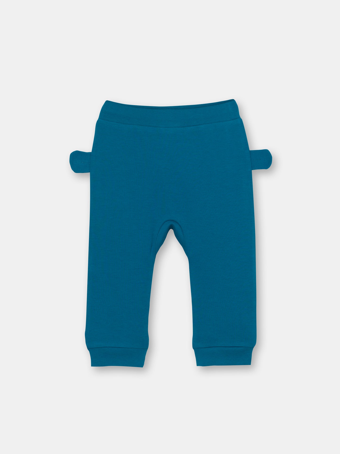 CWNB 70081-39-285 - Cherubino newborn baby boys dark blue pants with bear face print - front