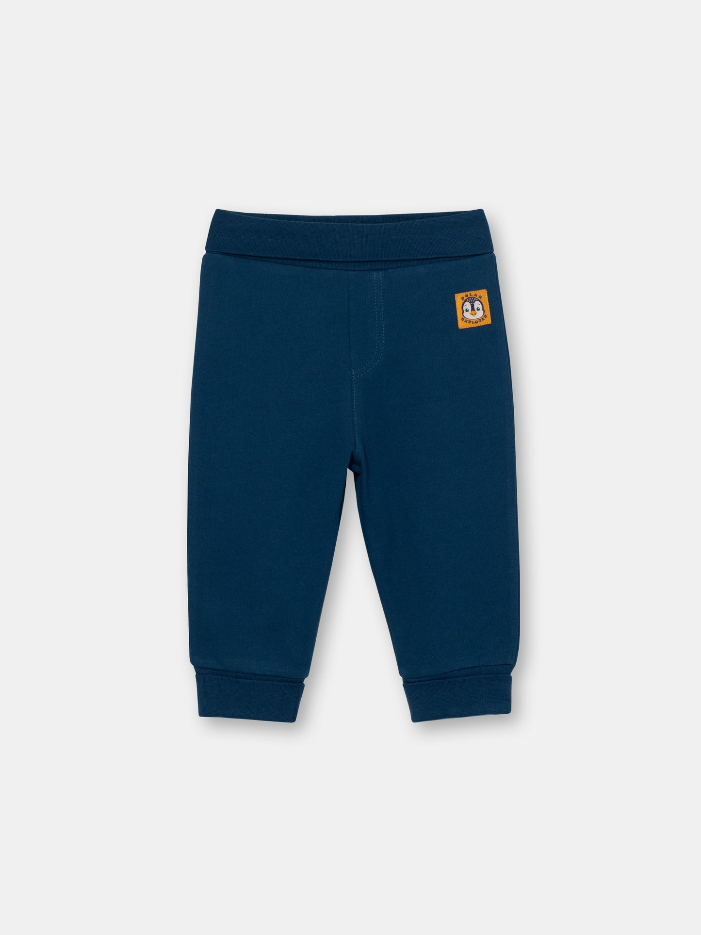 Newborn Baby Boys Dark Blue Pants with Penguin Logo