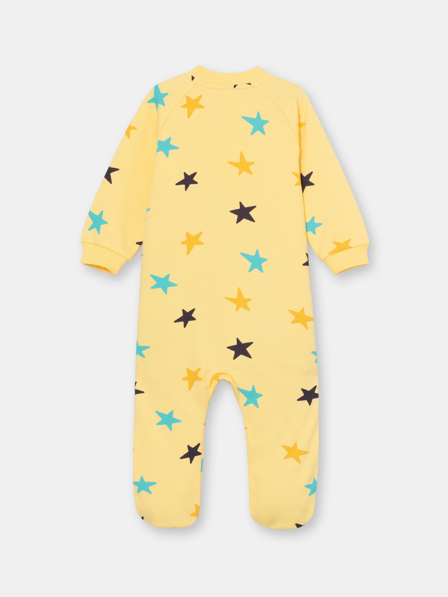 Newborn Baby Boys Yellow Bodysuit with Stars Print