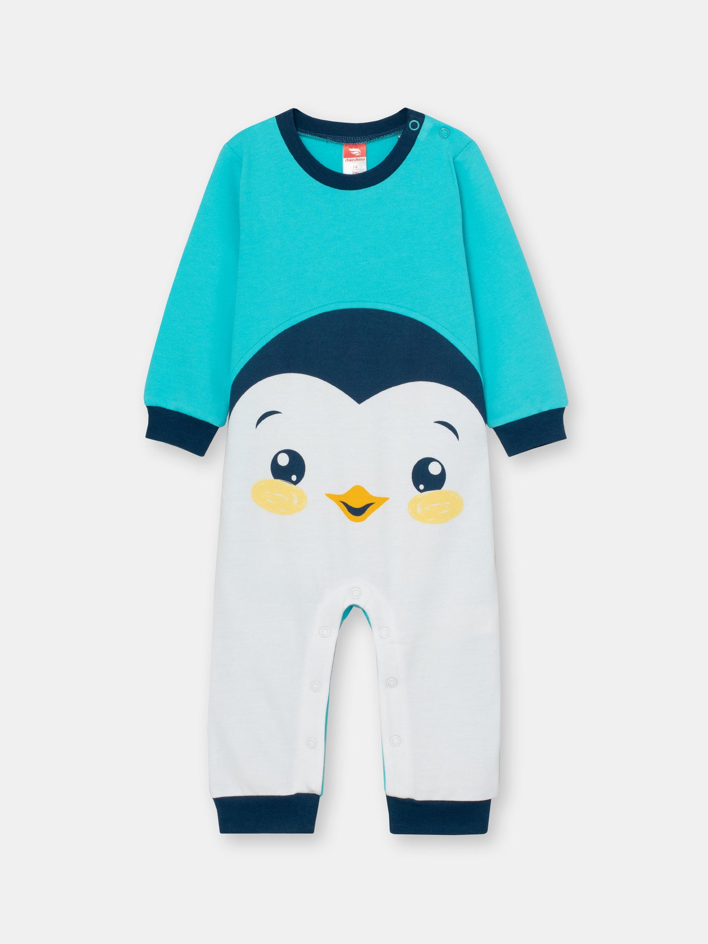 Newborn Baby Boys Atlantis Bodysuit with Penguin Print