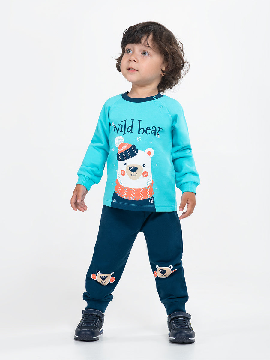 Baby Boys Atlantis Two-Piece Set with Wild Bear Print